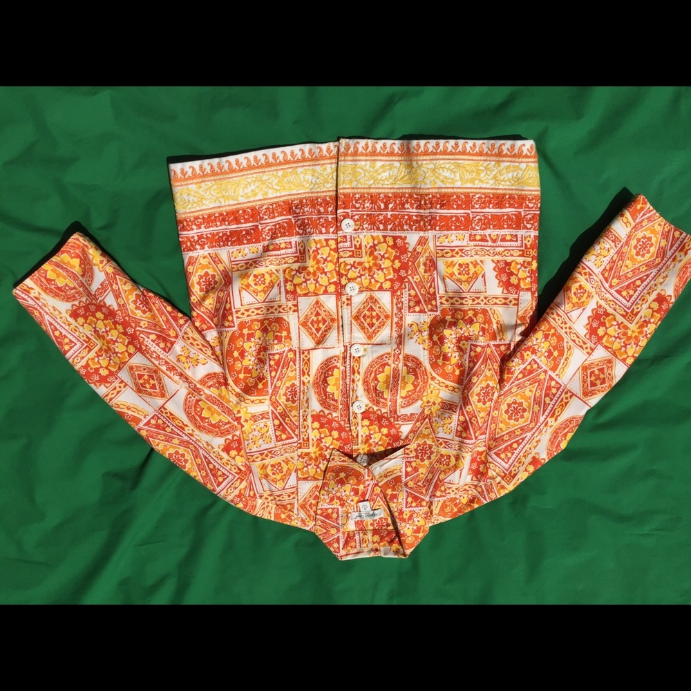 Orange Multi Geometric Embroidered Jacket